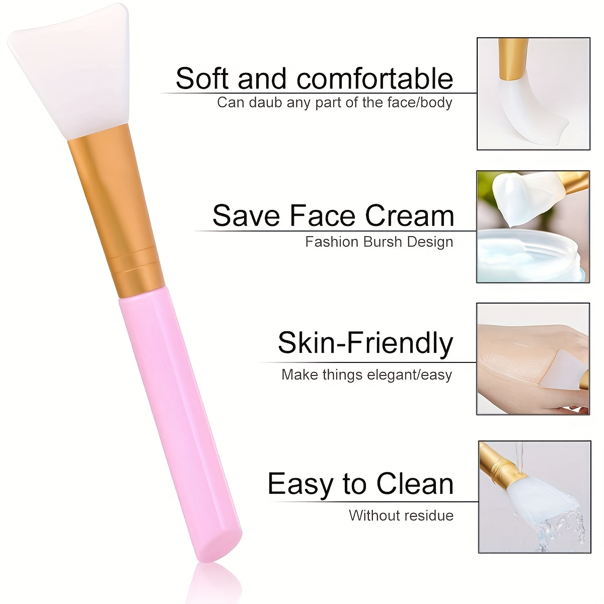 Beauty Makeup Face - Pennelli in Silicone Morbido per Maschere: