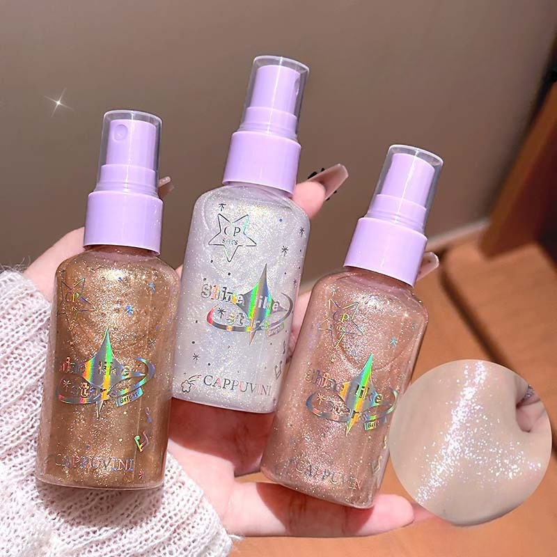 Beauty Makeup Looks - Spray Glitter Corpo Effetto Diamante, Finitura