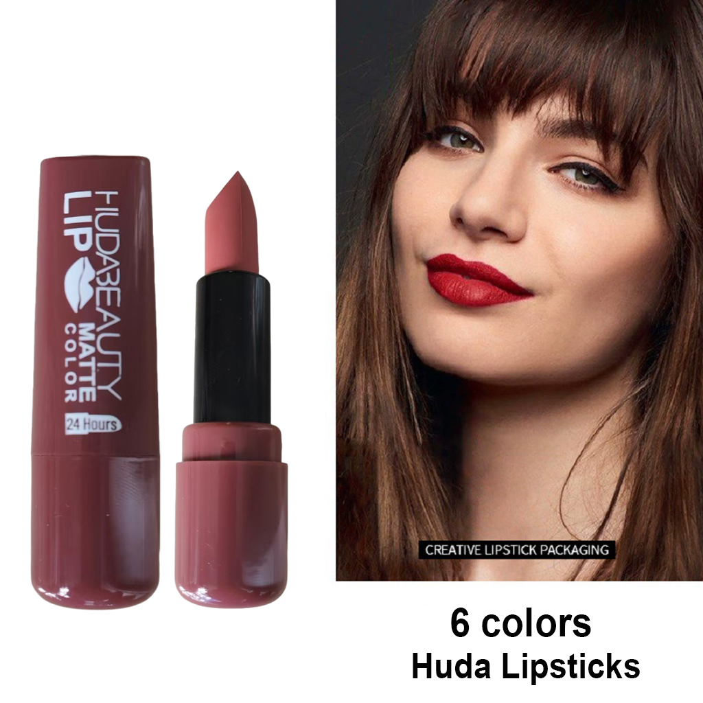 Beauty Huda Makeup - 6 colori Rossetto Opaco 3.8g Huda