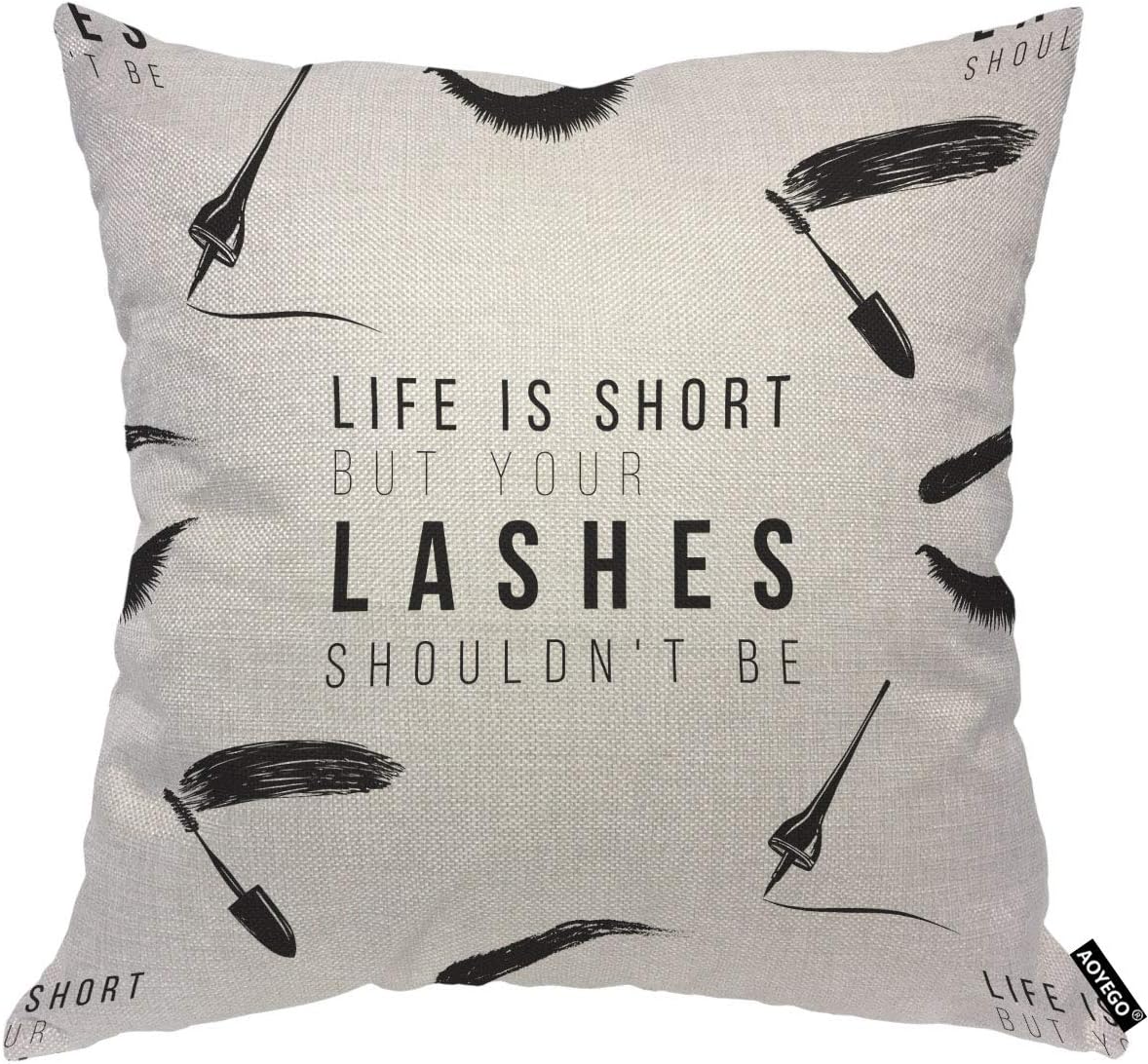 Divertente Federa per Cuscino  - Beauty Makeup Quotes Short recensione e prezzo