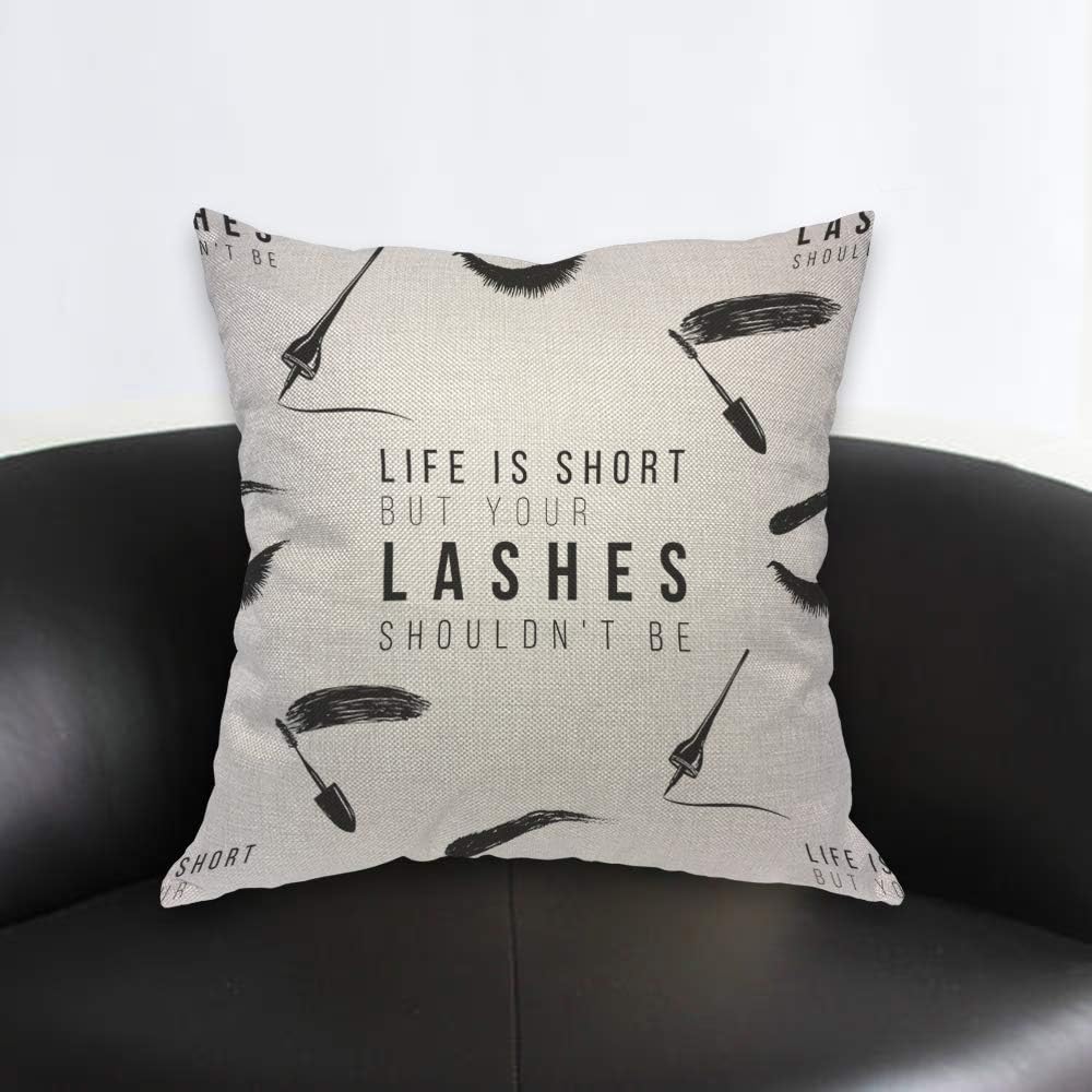 Divertente Federa per Cuscino  - Beauty Makeup Quotes Short recensione e prezzo