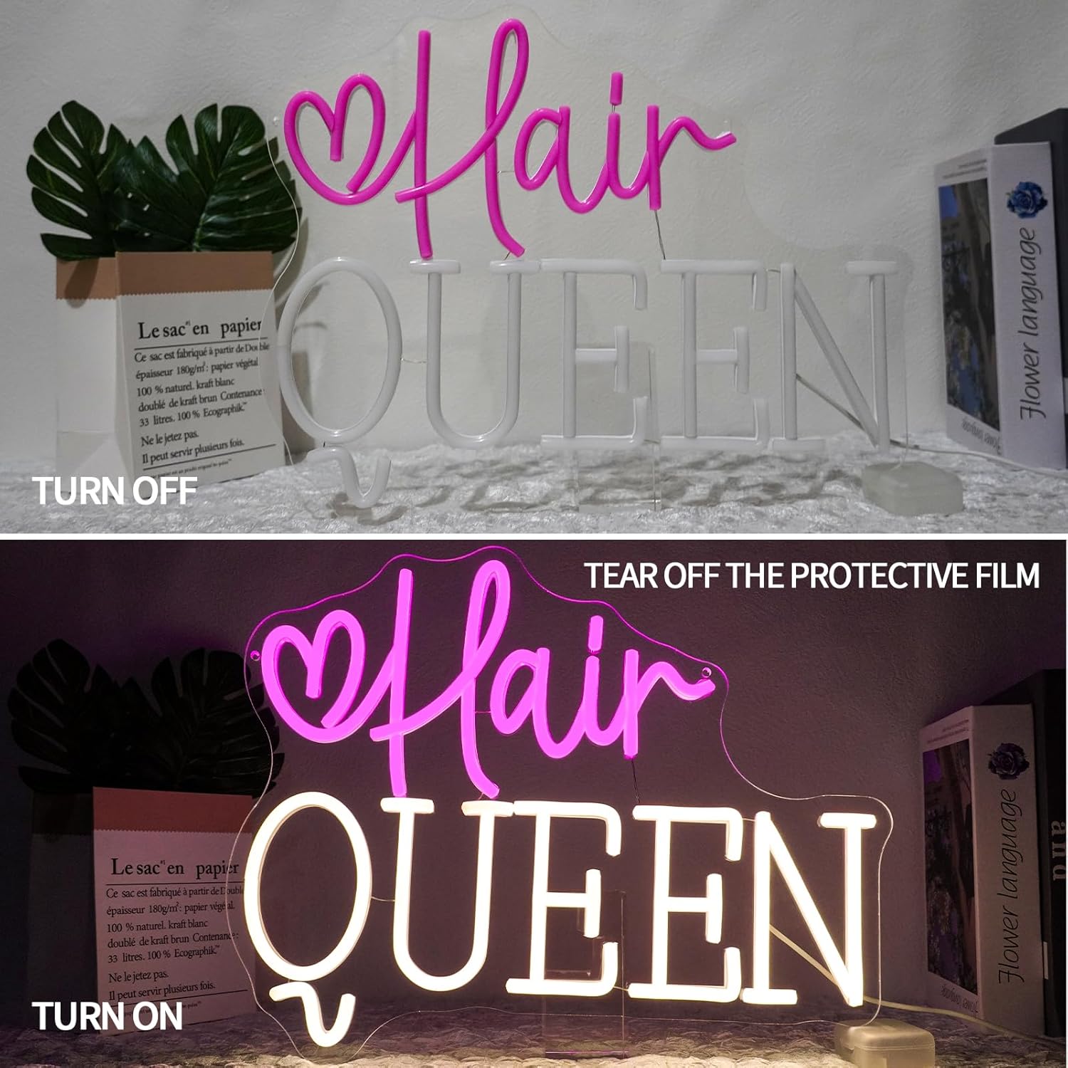 Insegna al Neon 'Hair Queen' A - Beauty Queen Makeup Studio recensione e prezzo